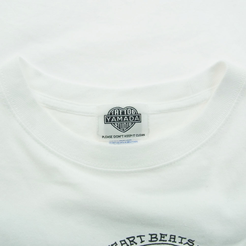 タトゥースタジオ ヤマダ TSY ダガー パンサー プリント 半袖 Tシャツ ホワイト系 M【中古】