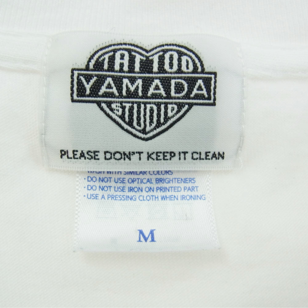 タトゥースタジオ ヤマダ TSY ダガー パンサー プリント 半袖 Tシャツ ホワイト系 M【中古】
