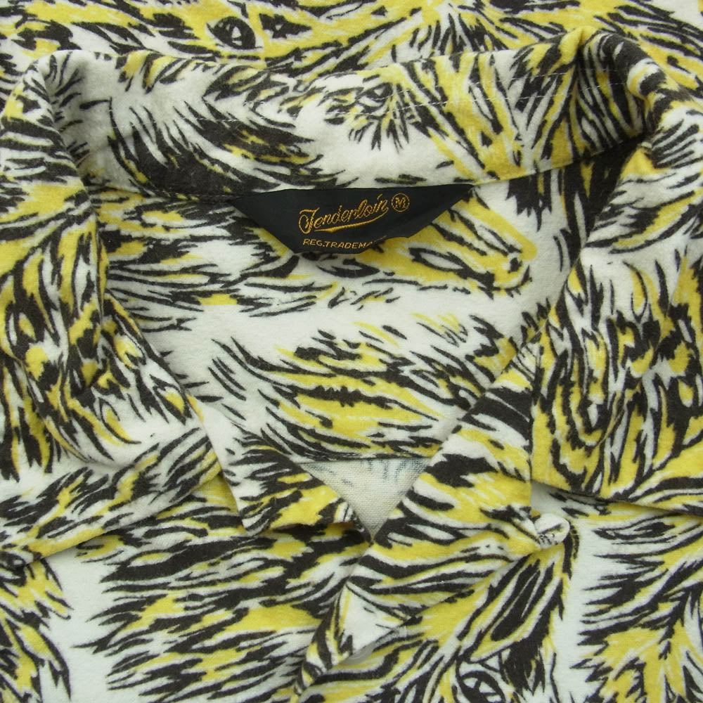 TENDERLOIN テンダーロイン 15SS T-PRINT FLANNEL SHT WOLF ウルフ 総柄 フランネルシャツ M【中古】