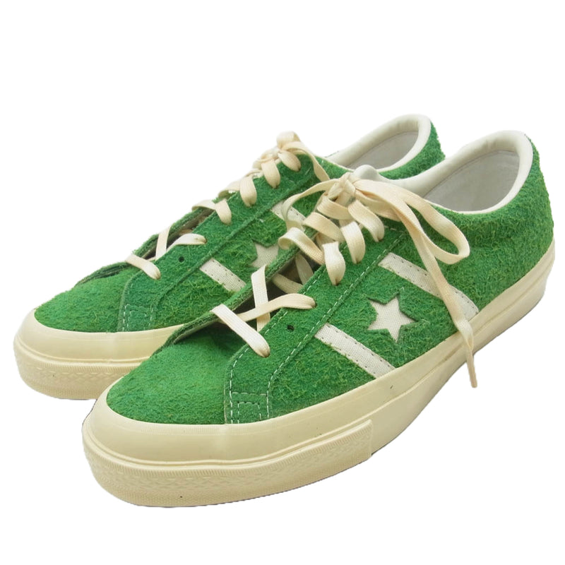 CONVERSE コンバース 1SD590　 STAR&BARS US SUEDE BRIGHT GREEN スター バーズ スエード スニーカー グリーン系 26.5cm【美品】【中古】