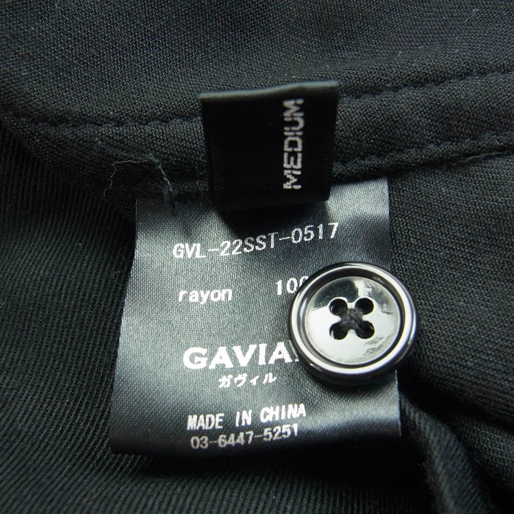 GAVIAL ガヴィル 22SS GVL-22SST-0517 rayon blouson 刺繍 レーヨン ジップアップ ブルゾン ブラック系 M【中古】