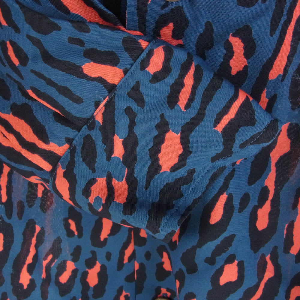 WACKO MARIA ワコマリア 24AW 24FWE-WMS-HI02 LEOPARD HAWAIIAN SHIRT L/S レオパード ハワイアン シャツ ネイビー系 ピンク系 S【中古】