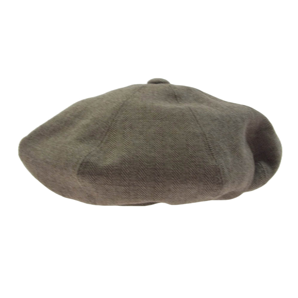 GAVIAL ガヴィル ヘリンボーン ビッグ キャスケット キャップ ブラウン