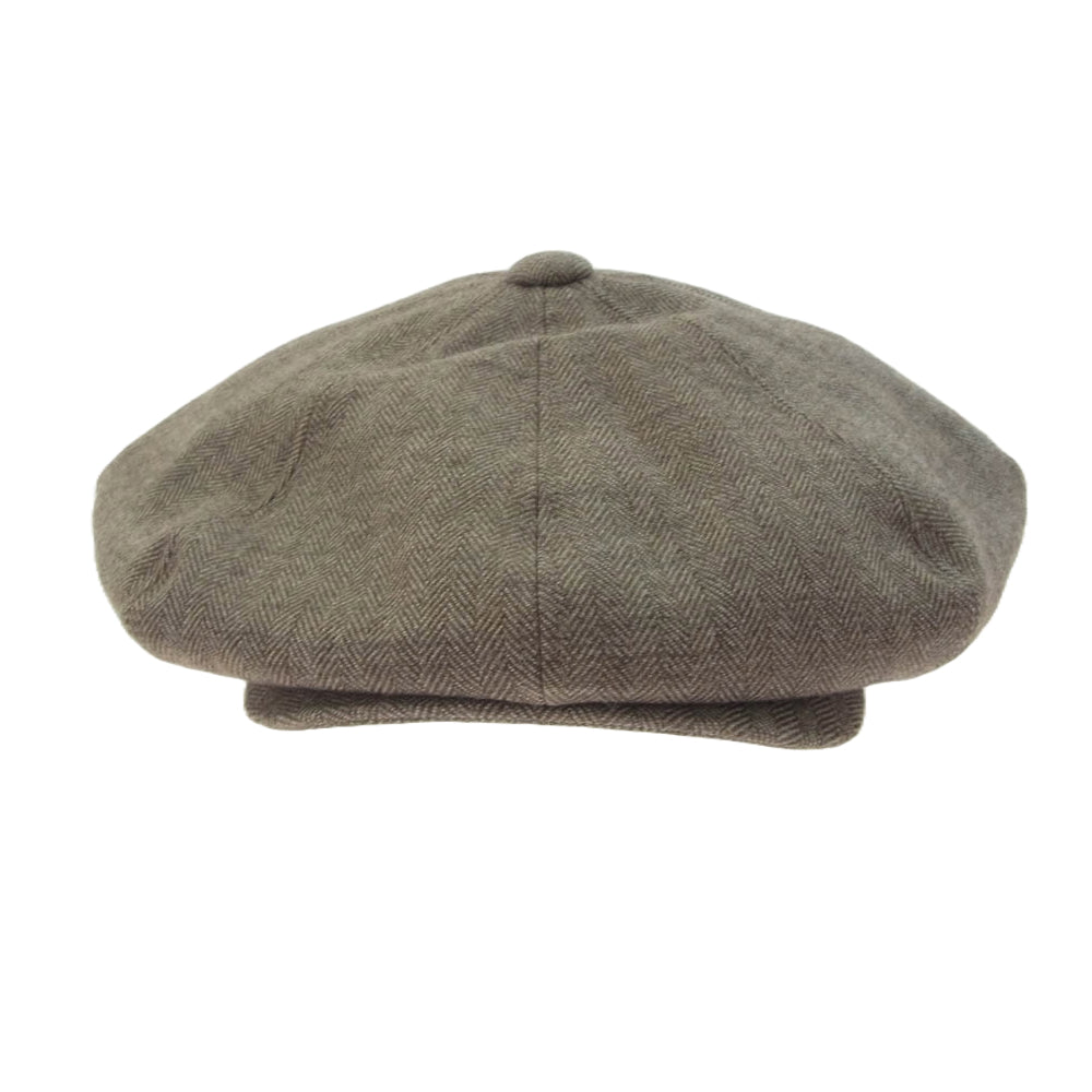 GAVIAL ガヴィル ヘリンボーン ビッグ キャスケット キャップ ブラウン