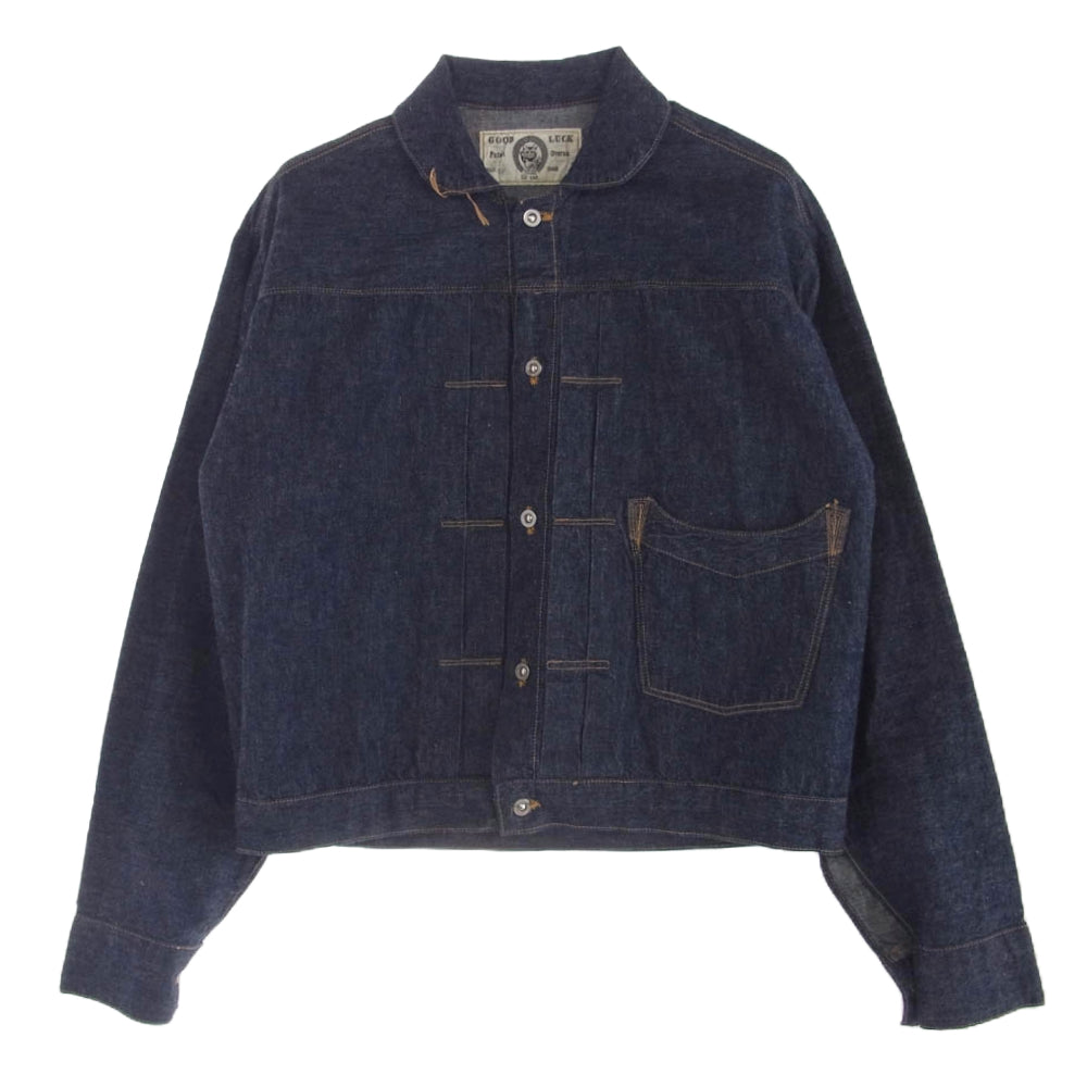 TCB jeans ティージービージーンズ Good Luck Jacket デニム ジャケット 丸襟 インディゴブルー系 38【中古】