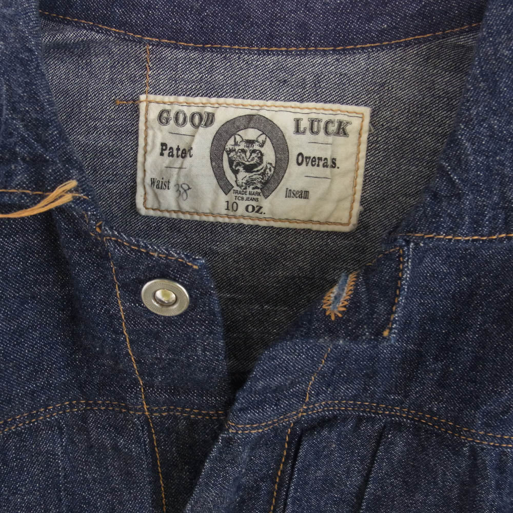 TCB jeans ティージービージーンズ Good Luck Jacket デニム ジャケット 丸襟 インディゴブルー系 38【中古】