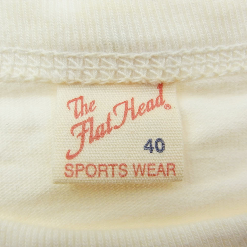 THE FLAT HEAD ザフラットヘッド 2-WHEELER バック プリント 半袖 Tシャツ ホワイト系 40【中古】