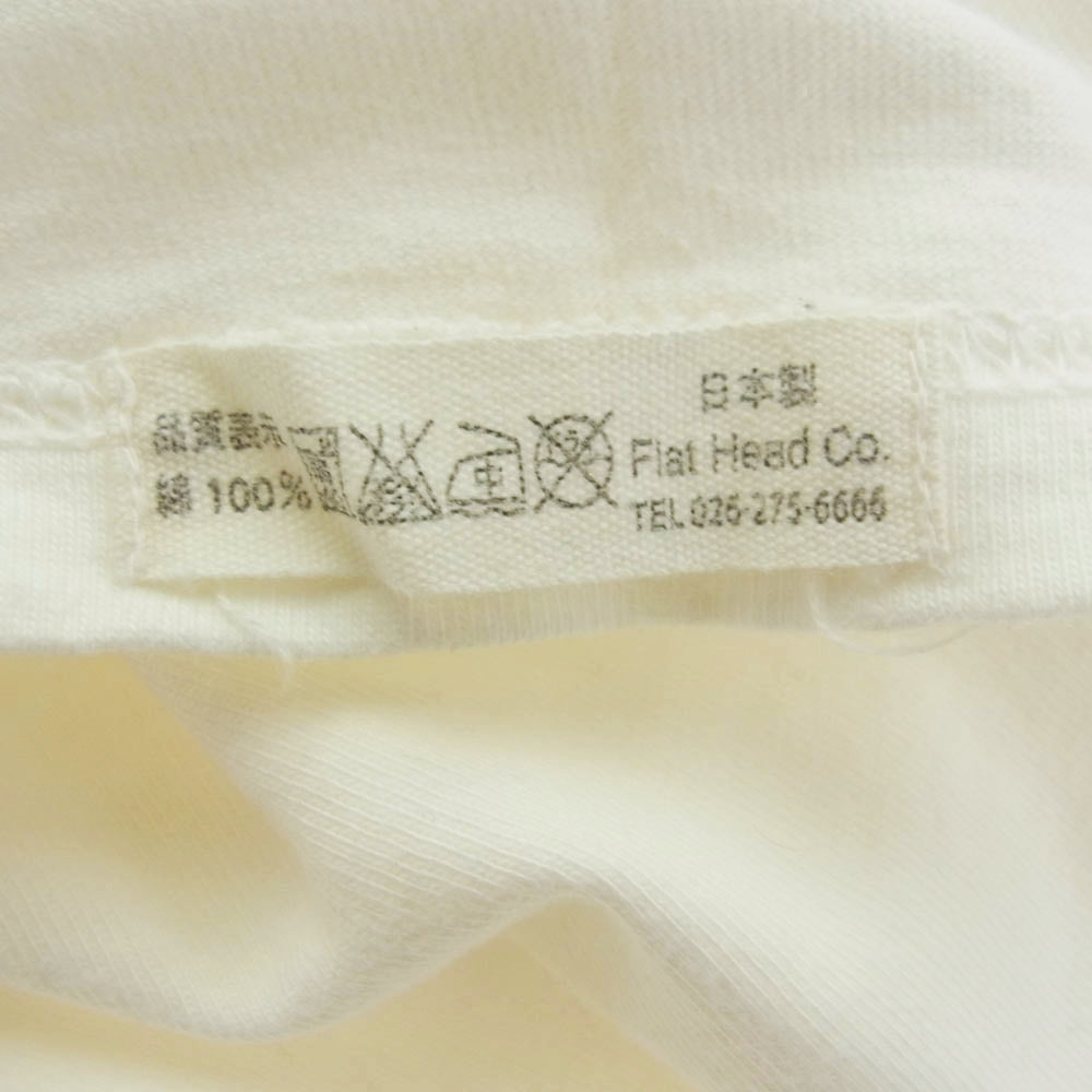 THE FLAT HEAD ザフラットヘッド 2-WHEELER バック プリント 半袖 Tシャツ ホワイト系 40【中古】