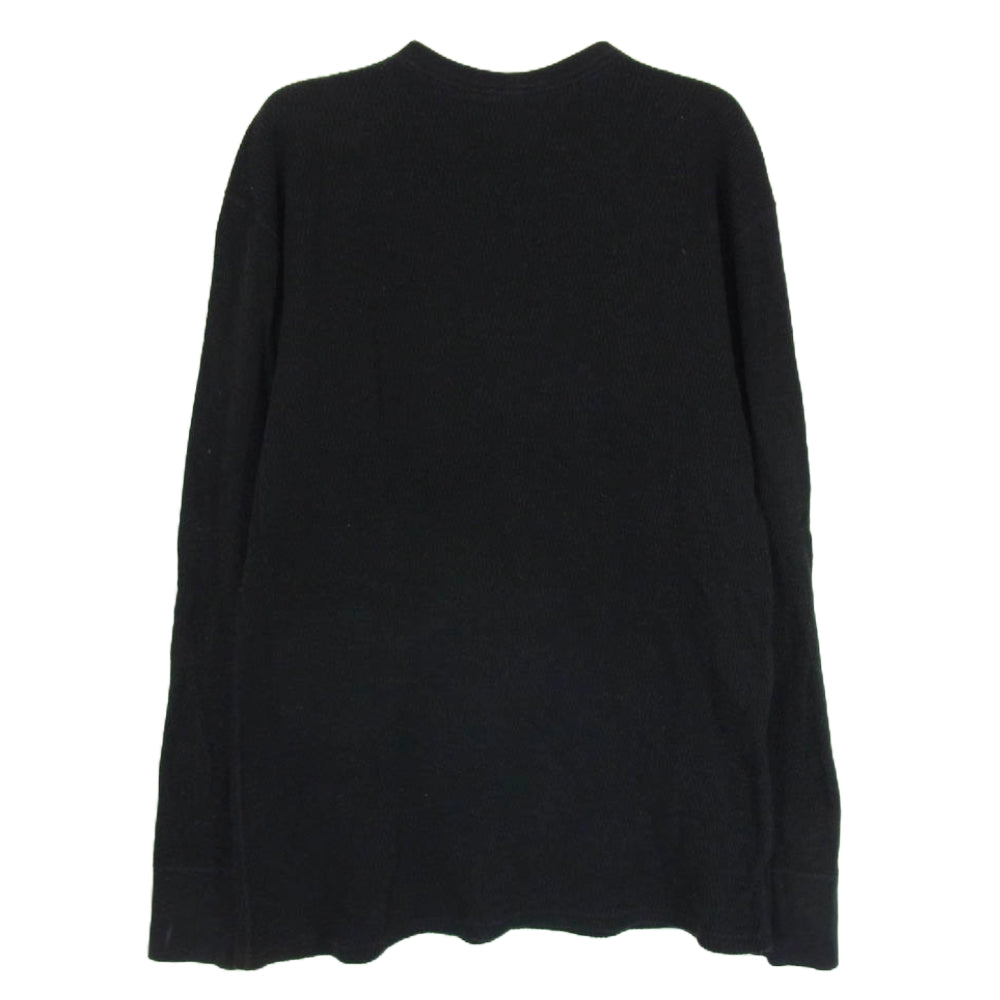 THE FLAT HEAD ザフラットヘッド クルーネック サーマル 長袖 ロングスリーブ Tシャツ ブラック系 42【中古】