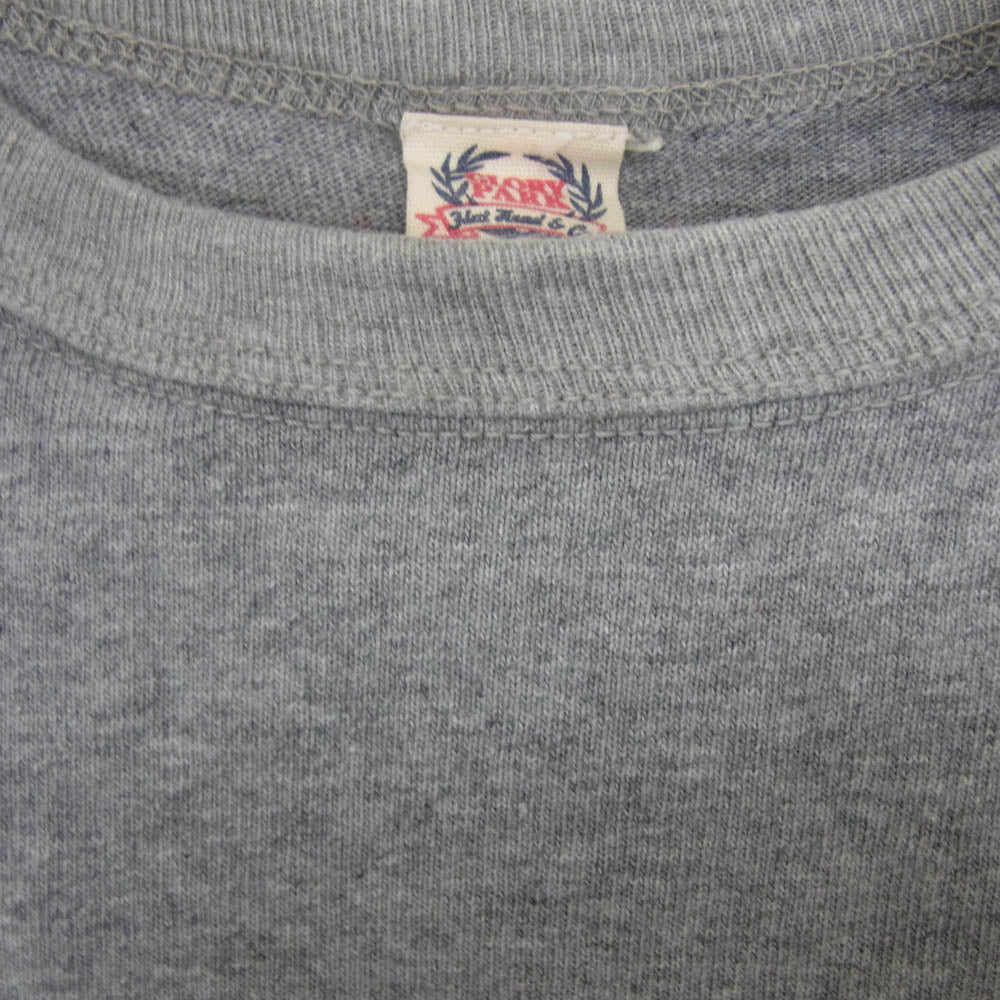THE FLAT HEAD ザフラットヘッド PACIFIC PALMS ロゴ 半袖 Tシャツ グレー系 38【中古】