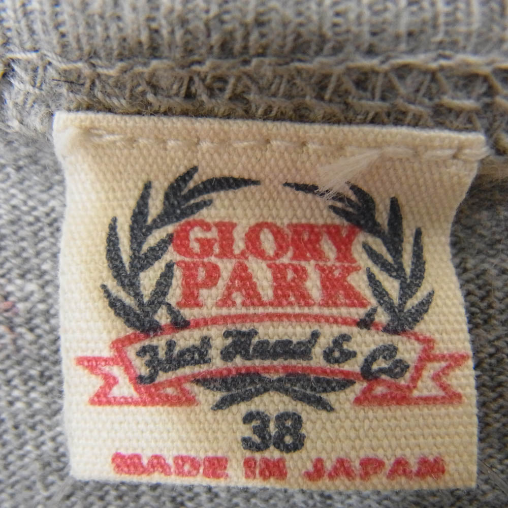 THE FLAT HEAD ザフラットヘッド PACIFIC PALMS ロゴ 半袖 Tシャツ グレー系 38【中古】