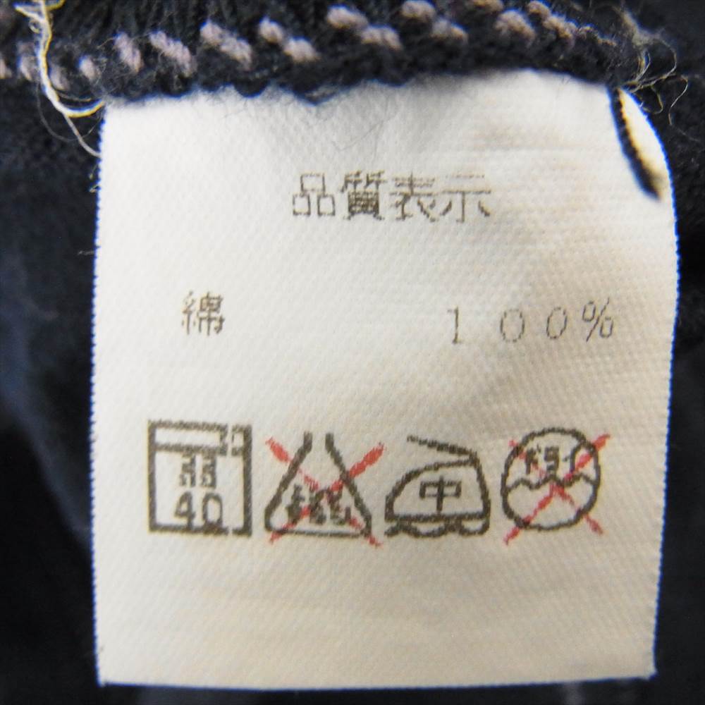 THE FLAT HEAD ザフラットヘッド Remember When ロゴ 半袖 Tシャツ ネイビー系 40【中古】