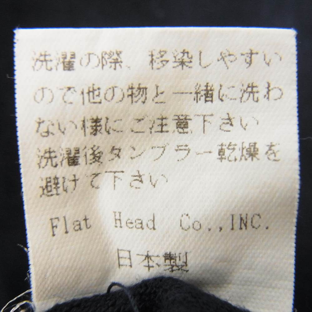 THE FLAT HEAD ザフラットヘッド Remember When ロゴ 半袖 Tシャツ ネイビー系 40【中古】