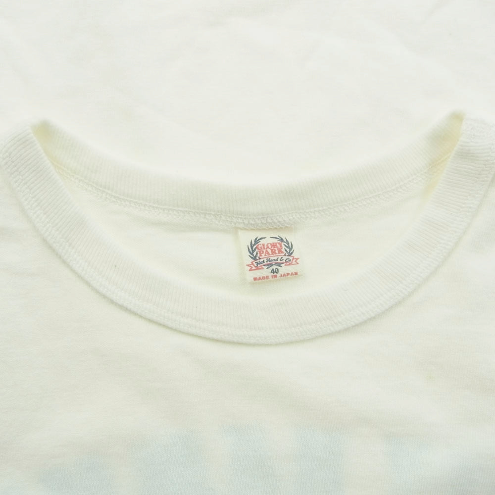 THE FLAT HEAD ザフラットヘッド GLORY PARK グローリーパーク JETTY HAMMER パック プリント ロゴ Tシャツ ホワイト系 40【中古】