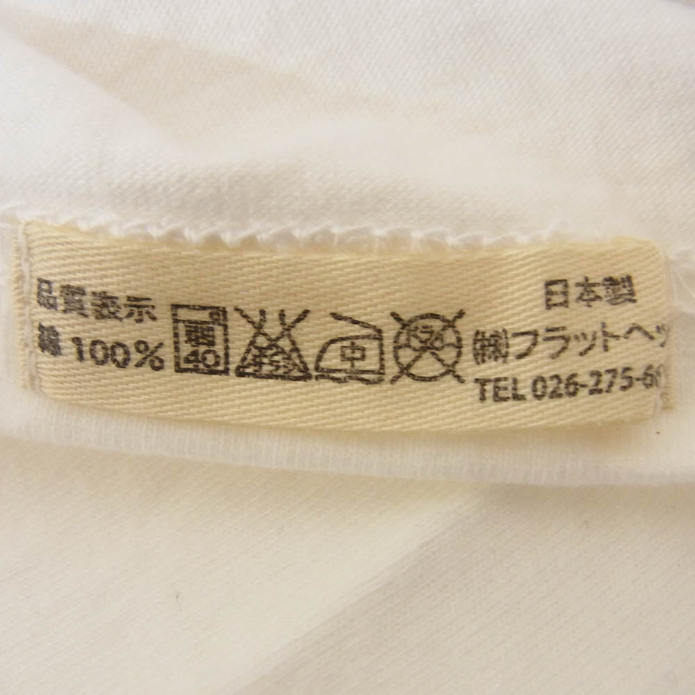 THE FLAT HEAD ザフラットヘッド Sherwood ロゴ 半袖 Tシャツ ホワイト系 40【中古】