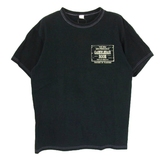 THE FLAT HEAD ザフラットヘッド GAMBLEBAR ROOM ロゴ 半袖 Tシャツ ブラック ブラック系 40【中古】