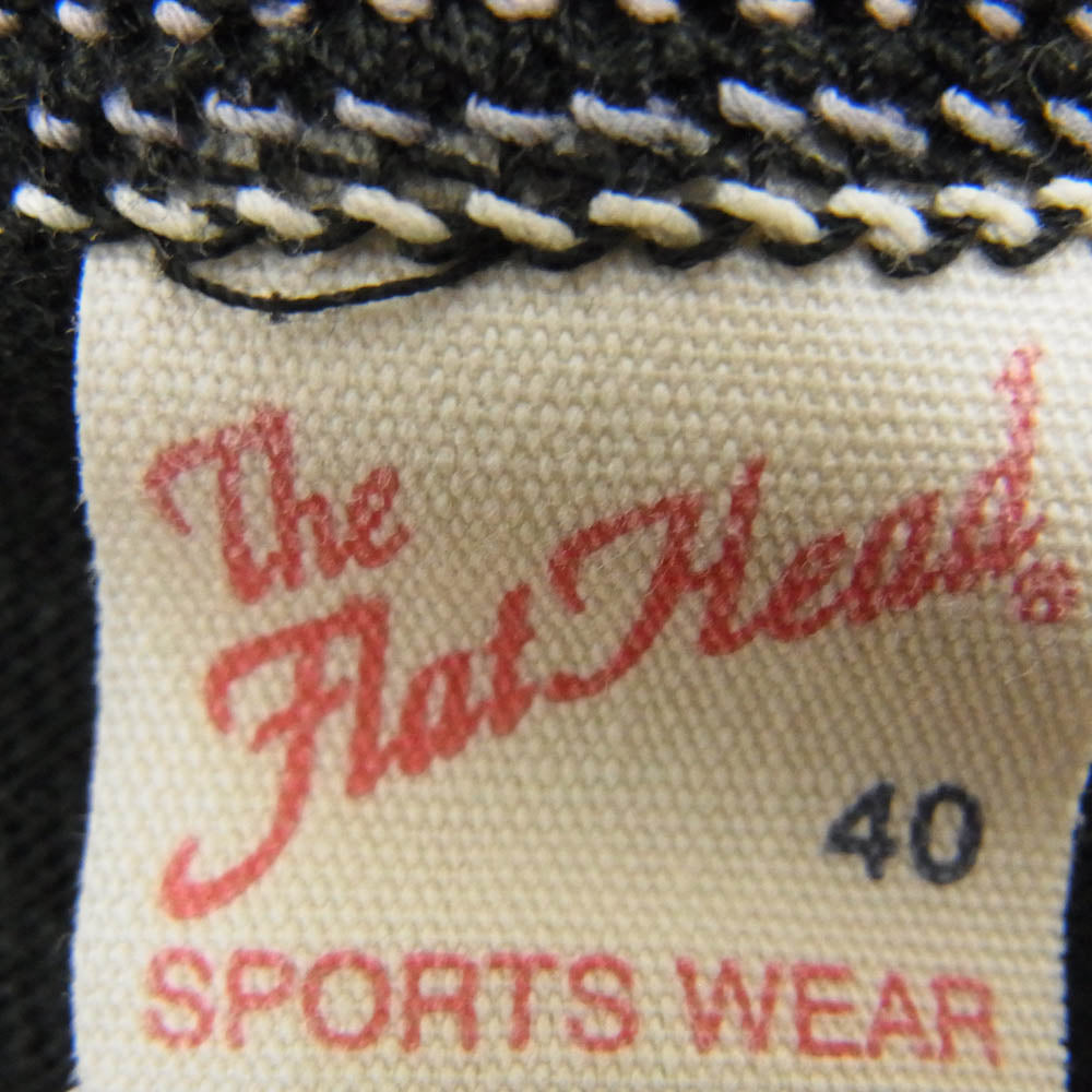 THE FLAT HEAD ザフラットヘッド GAMBLEBAR ROOM ロゴ 半袖 Tシャツ ブラック ブラック系 40【中古】