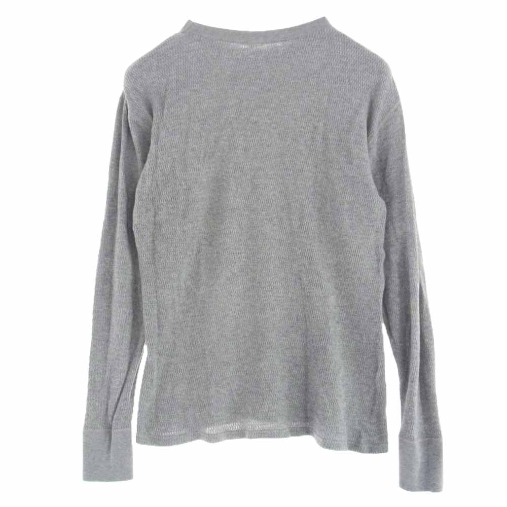 THE FLAT HEAD ザフラットヘッド クルーネック サーマル 長袖 Tシャツ グレー系 42【中古】