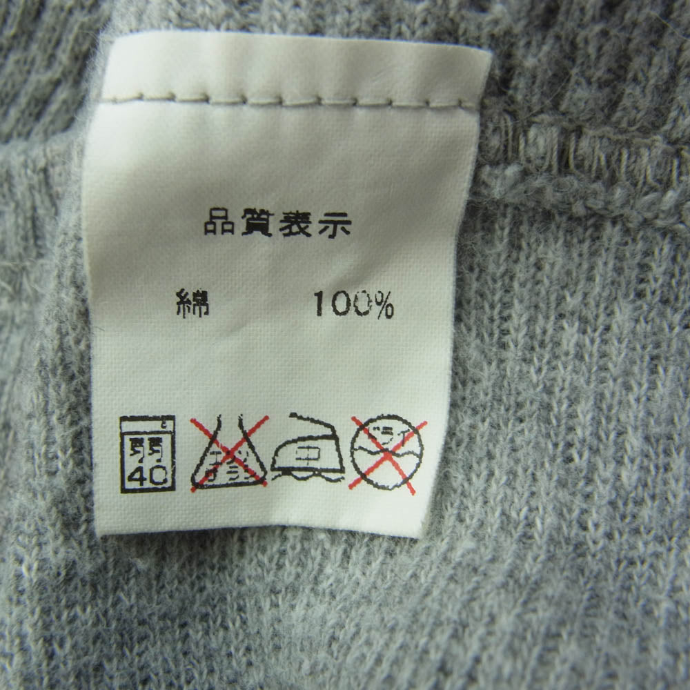 THE FLAT HEAD ザフラットヘッド クルーネック サーマル 長袖 Tシャツ グレー系 42【中古】