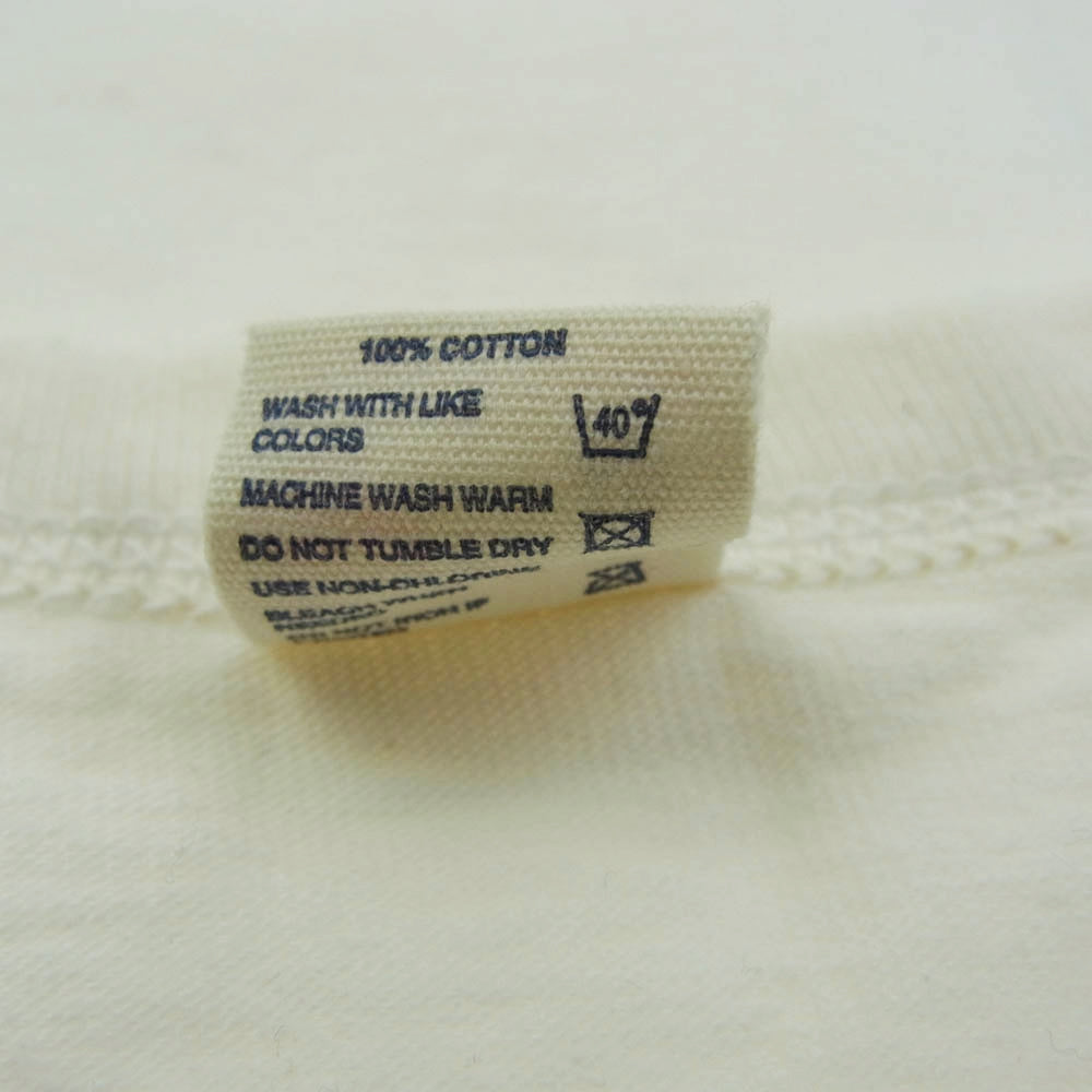 THE FLAT HEAD ザフラットヘッド Betty Carol ロゴ プリント 半袖 Tシャツ ホワイト ホワイト系 40【中古】