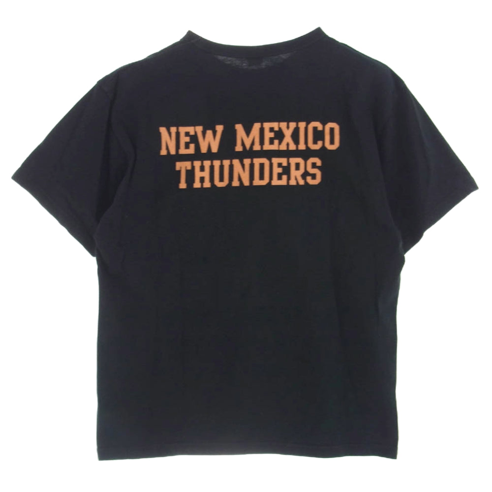 THE FLAT HEAD ザフラットヘッド NEW MEXICO ロゴ プリント Tシャツ ブラック系 40【中古】