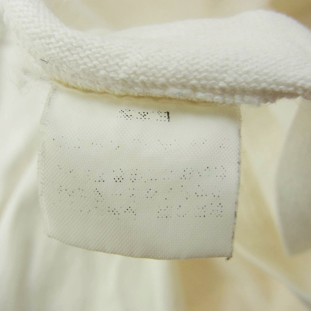 THE FLAT HEAD ザフラットヘッド Riding Stall ロゴ ヘンリーネック Tシャツ ホワイト系 L【中古】