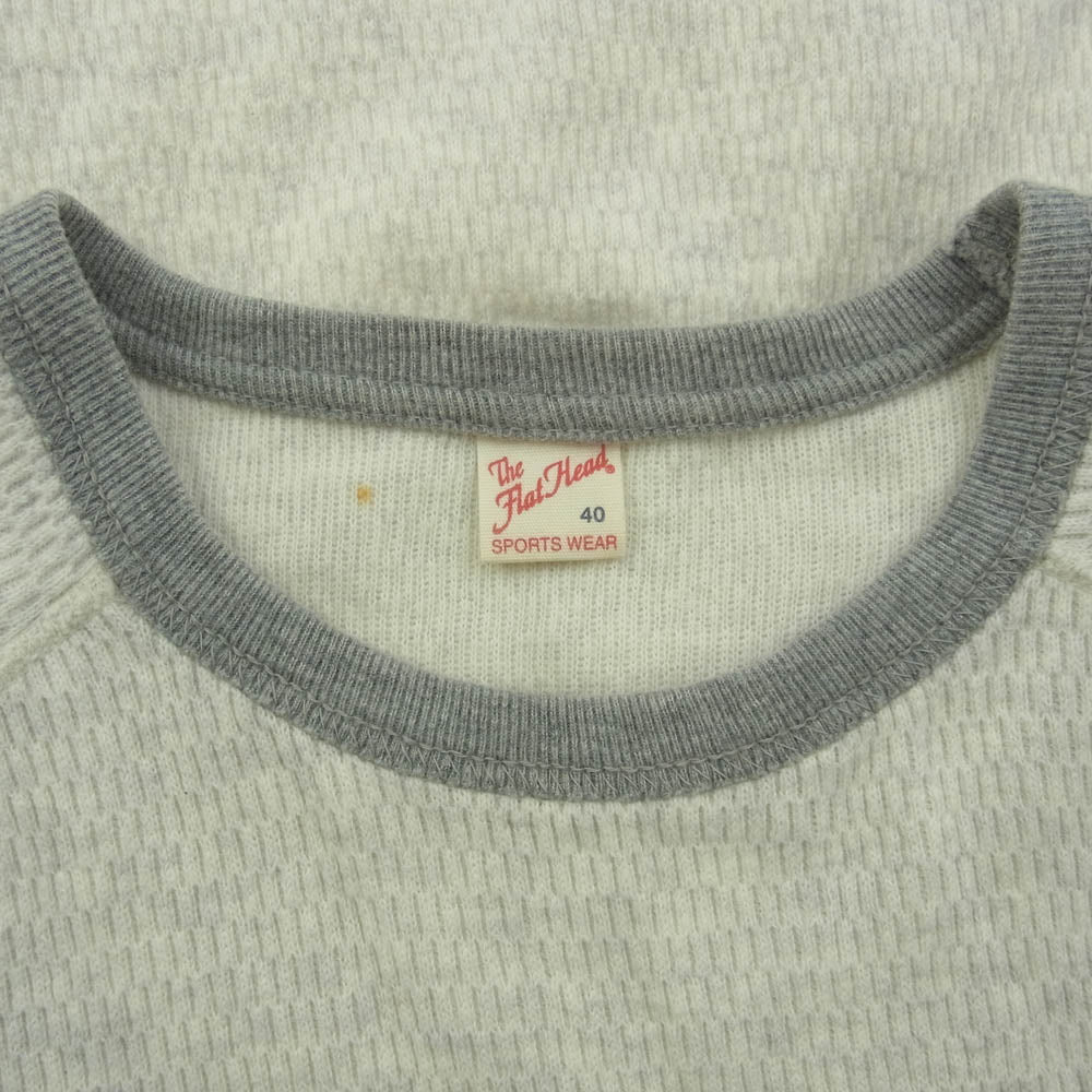 THE FLAT HEAD ザフラットヘッド SPORTS WEAR サーマル Tシャツ グレー系 40【中古】