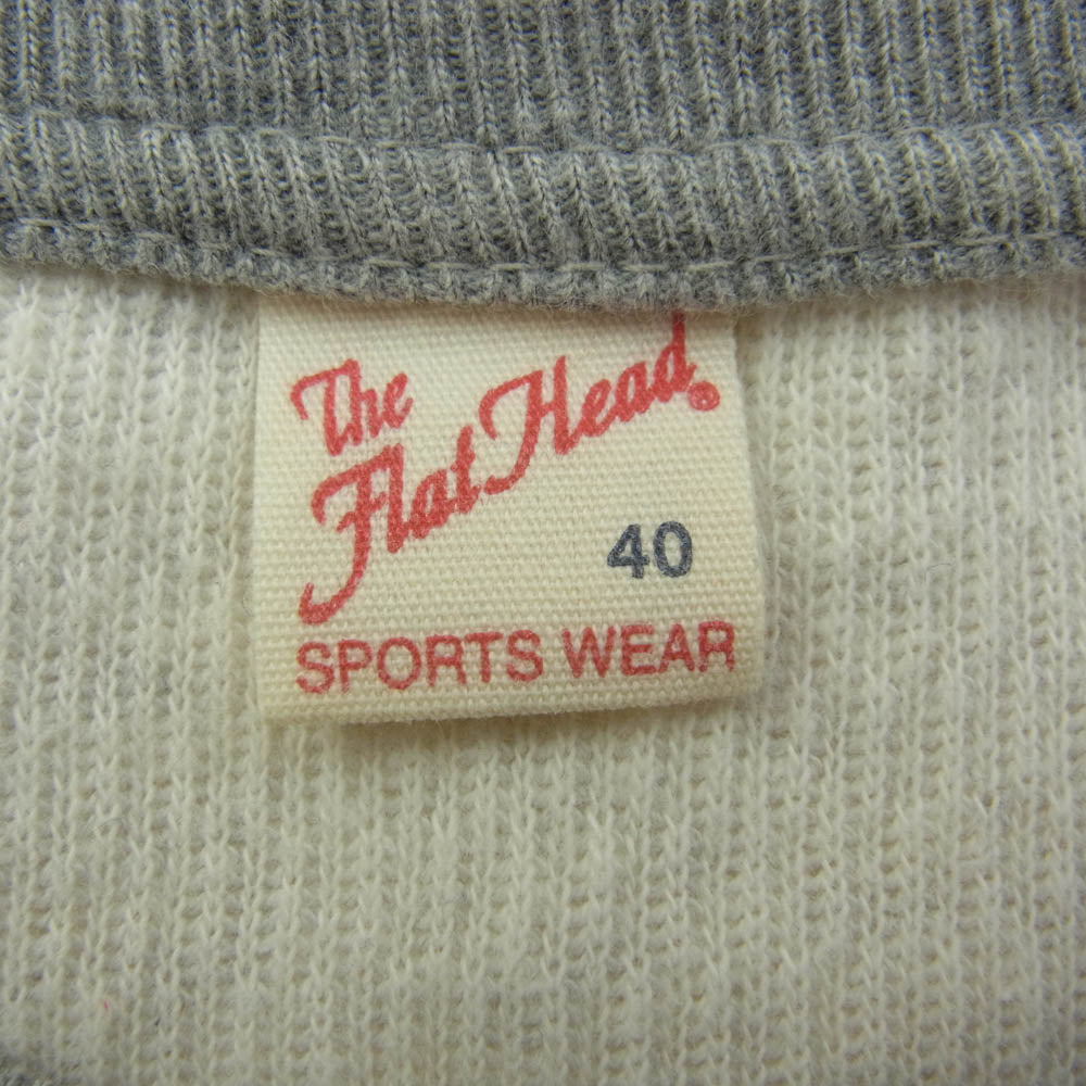 THE FLAT HEAD ザフラットヘッド SPORTS WEAR サーマル Tシャツ グレー系 40【中古】