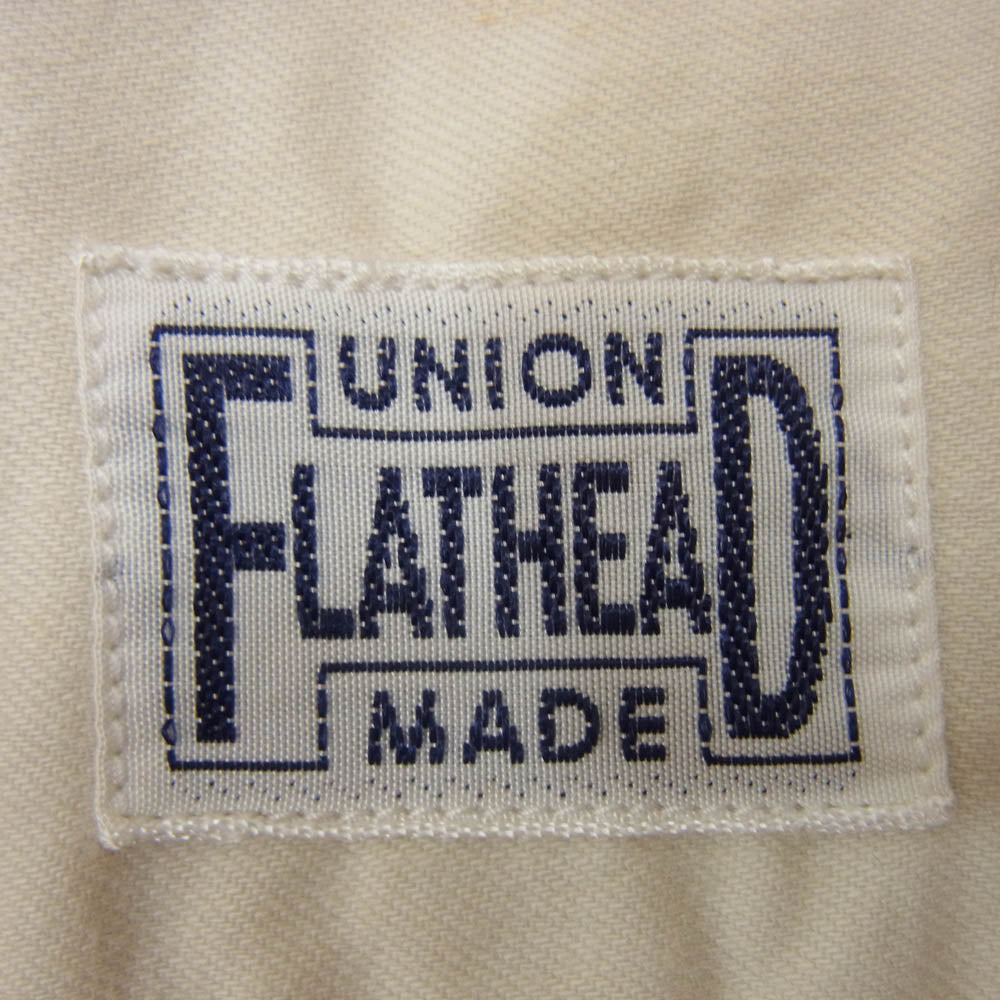 THE FLAT HEAD ザフラットヘッド UNION MADE ワッペン 長袖 シャツ オフホワイト系 40【中古】