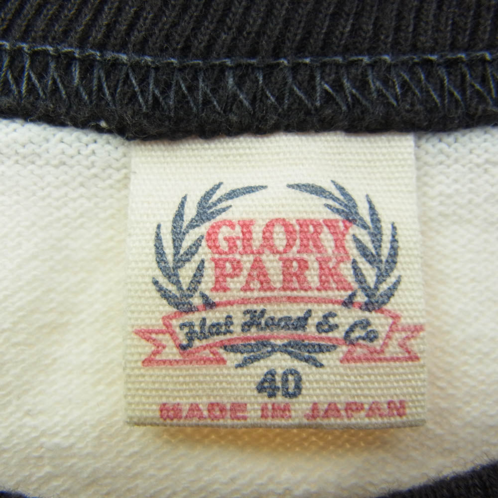 THE FLAT HEAD ザフラットヘッド Monster's garage ロゴ ラグラン Tシャツ ホワイト系 ブラック系 40【中古】