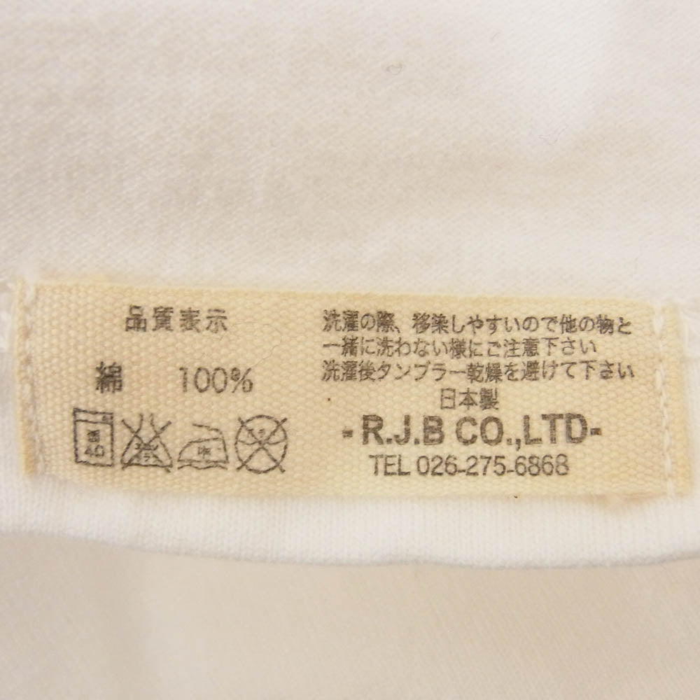 R.J.B アールジェイビー プリント ロングスリーブ 長袖 Tシャツ カットソー ホワイト系 40【極上美品】【中古】