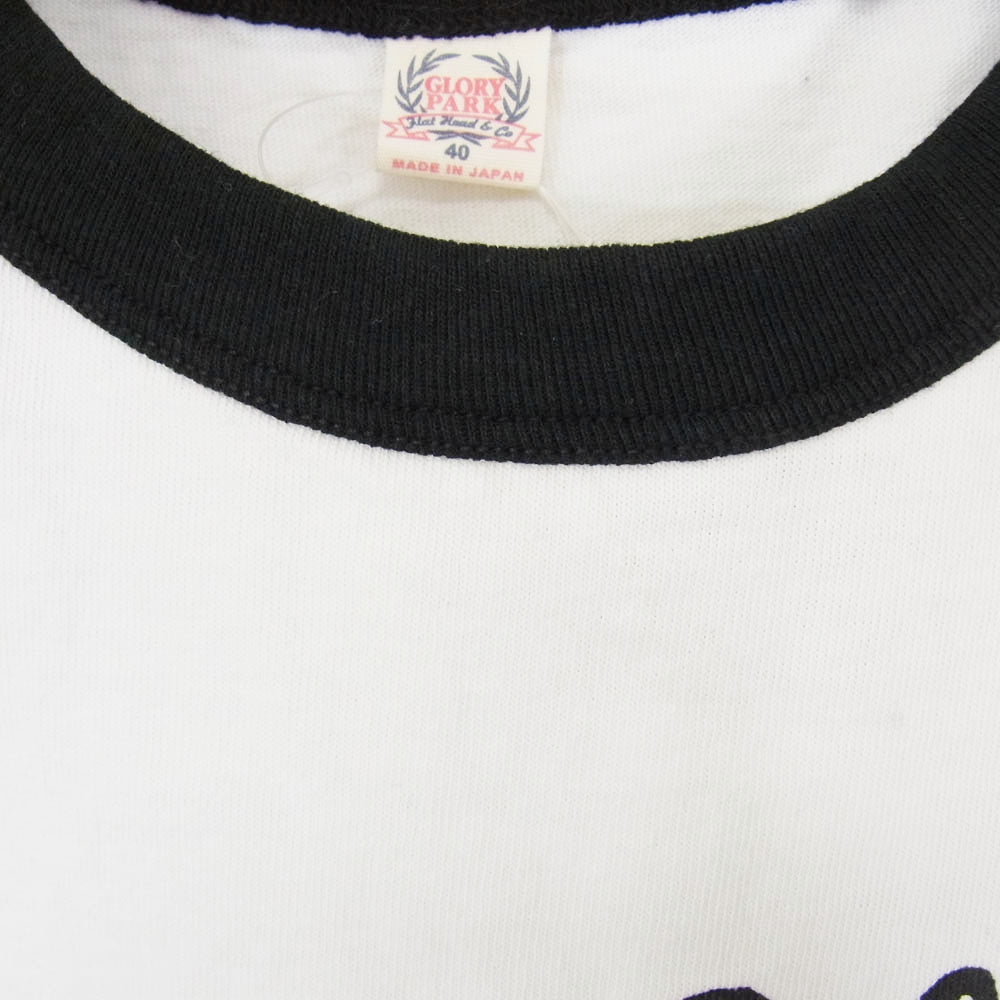 THE FLAT HEAD ザフラットヘッド GLORY PARK グローリーパーク モーターサイクル ラグラン Ｔシャツ ブラック系 40【極上美品】【中古】
