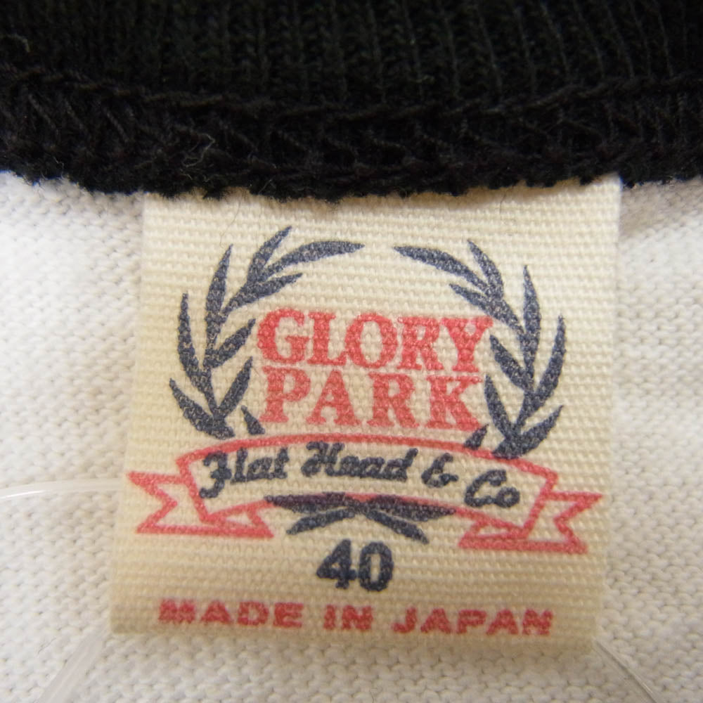 THE FLAT HEAD ザフラットヘッド GLORY PARK グローリーパーク モーターサイクル ラグラン Ｔシャツ ブラック系 40【極上美品】【中古】