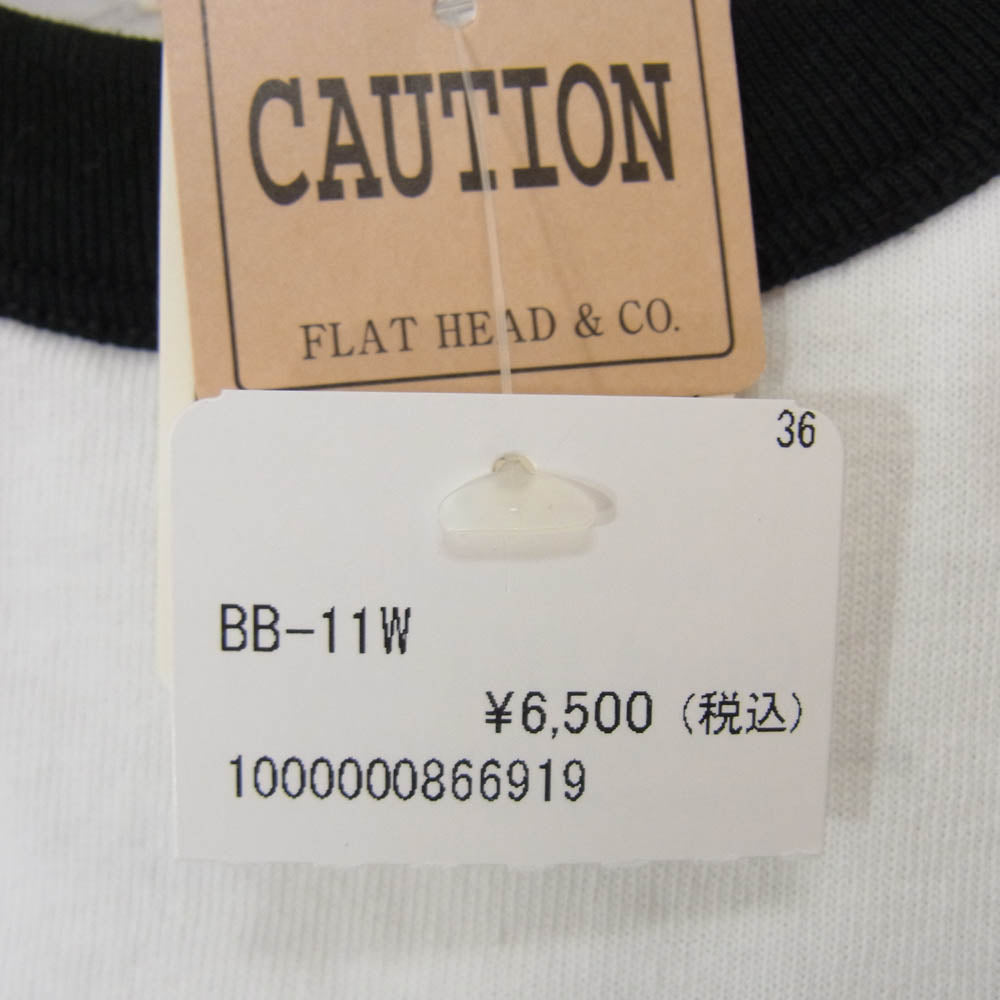 THE FLAT HEAD ザフラットヘッド GLORY PARK グローリーパーク モーターサイクル ラグラン Ｔシャツ ブラック系 40【極上美品】【中古】