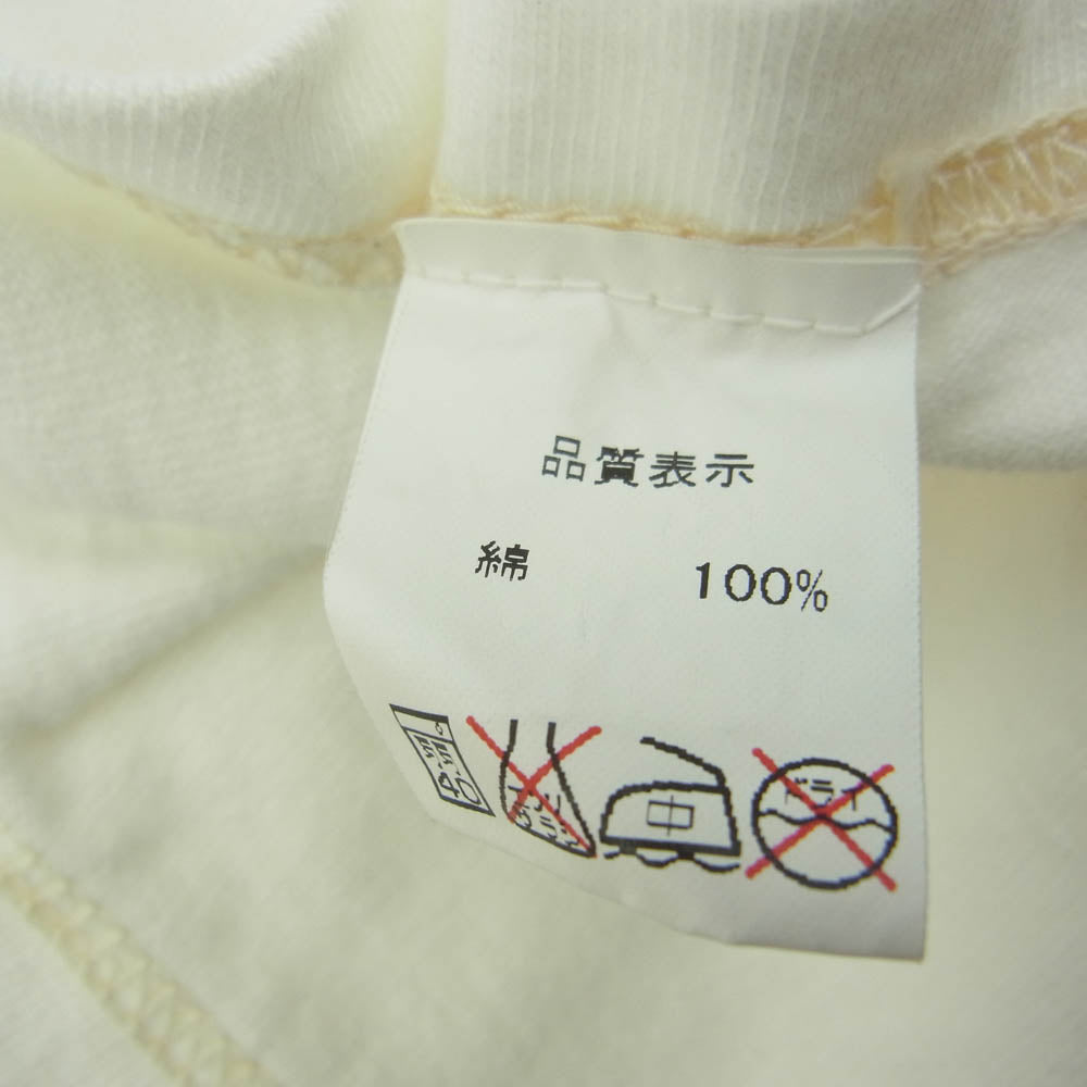THE FLAT HEAD ザフラットヘッド モーターサイクル ロゴ プリント Tシャツ ホワイト系 40【中古】