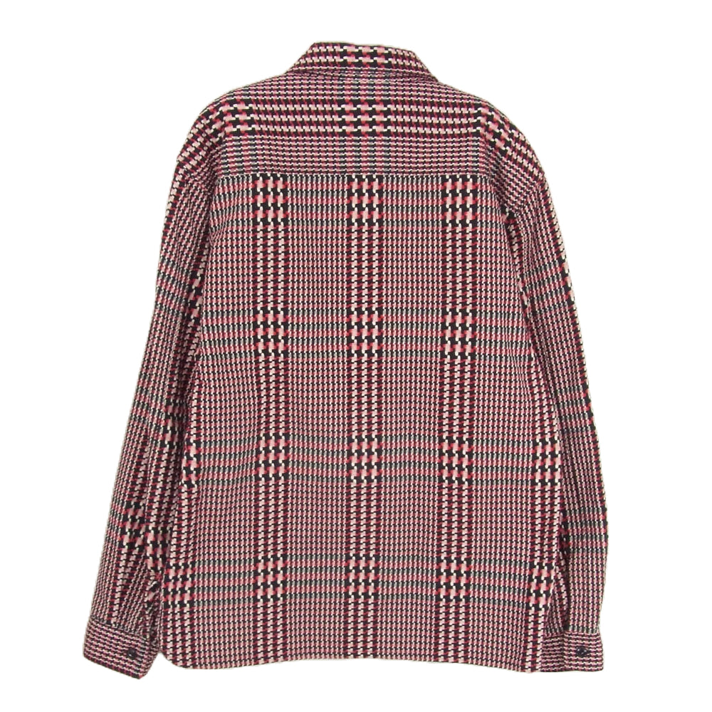 R.J.B アールジェイビー ツイード チェック 長袖 チェック シャツ レッド系 40【中古】