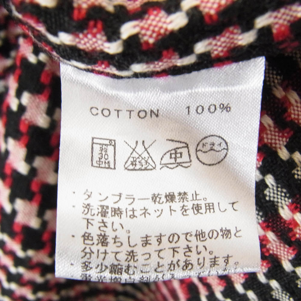 R.J.B アールジェイビー ツイード チェック 長袖 チェック シャツ レッド系 40【中古】