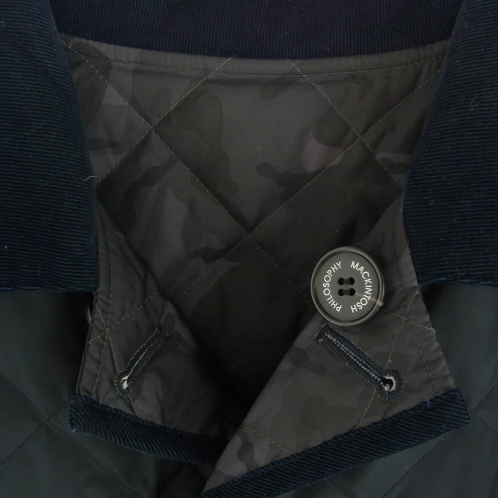 MACKINTOSH PHILOSOPHY マッキントッシュフィロソフィー H1F18-808-29 リバーシブル キルティング ジャケット ネイビー系 38【中古】