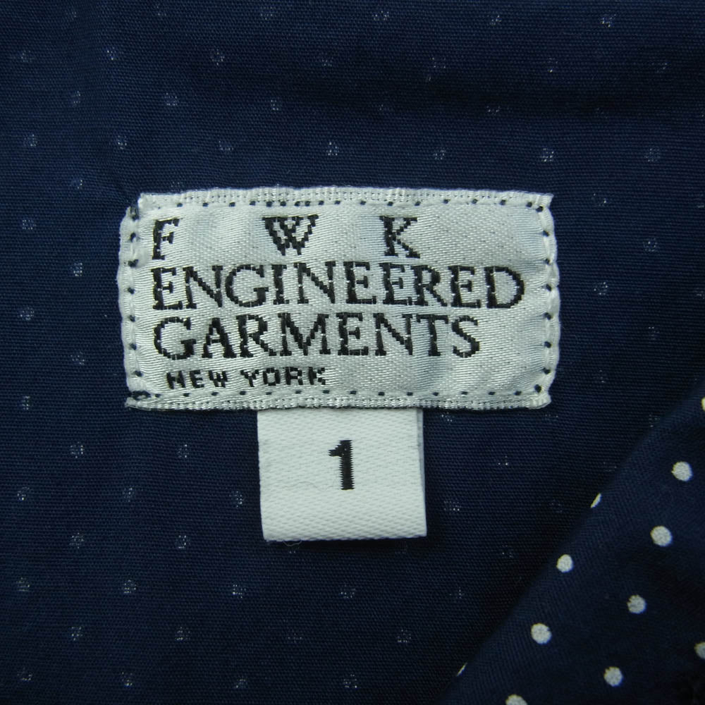 Engineered Garments エンジニアードガーメンツ ドット柄 シャツ ジャケット ネイビー系 1【中古】