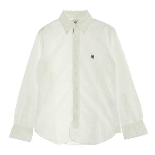 Brooks Brothers ブルックスブラザーズ BLACK FLEECE ブラックフリース ワンポイント 刺? 長袖 シャツ ホワイト系 BB0【中古】