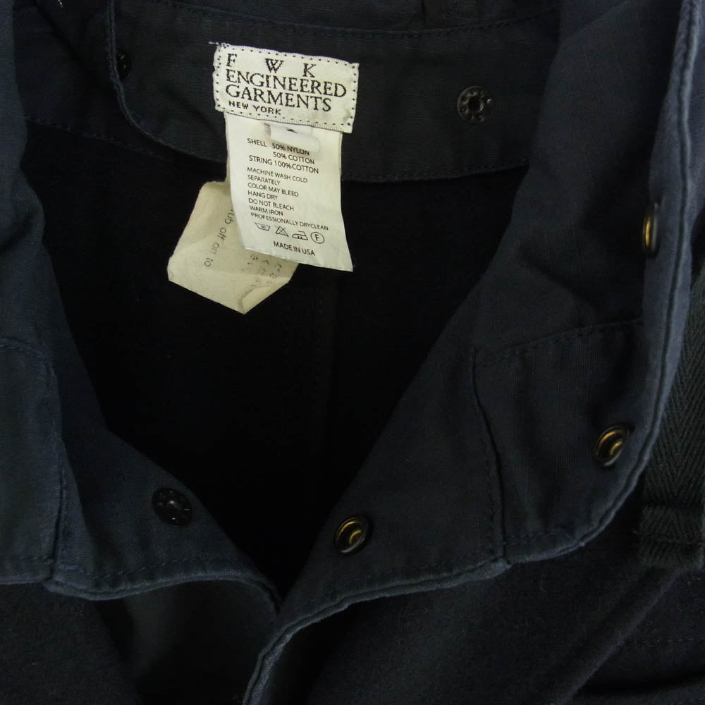 Engineered Garments エンジニアードガーメンツ ウール ショート フード コート フード着脱 ネイビー系 2【中古】