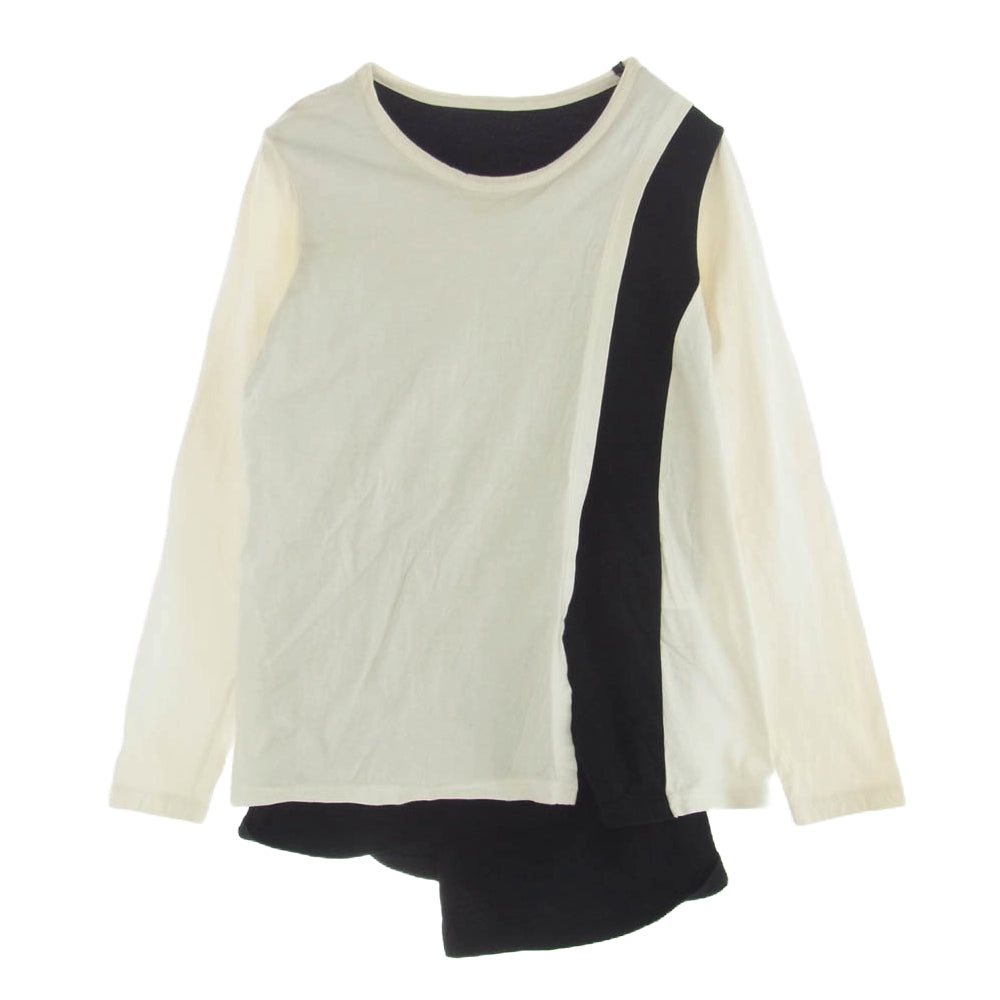 Yohji Yamamoto ヨウジヤマモト GK-T07-008 Ground Y グラウンドワイ レイヤード 長袖 カットソー ロングスリーブ Tシャツ ロンT ホワイト系 1【中古】