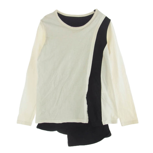 Yohji Yamamoto ヨウジヤマモト GK-T07-008 Ground Y グラウンドワイ レイヤード 長袖 カットソー ロングスリーブ Tシャツ ロンT ホワイト系 1【中古】