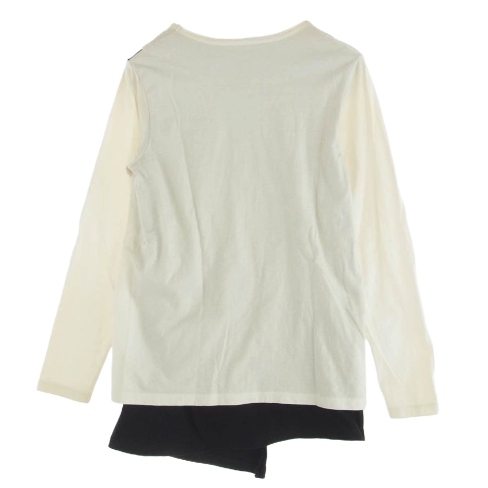 Yohji Yamamoto ヨウジヤマモト GK-T07-008 Ground Y グラウンドワイ レイヤード 長袖 カットソー ロングスリーブ Tシャツ ロンT ホワイト系 1【中古】