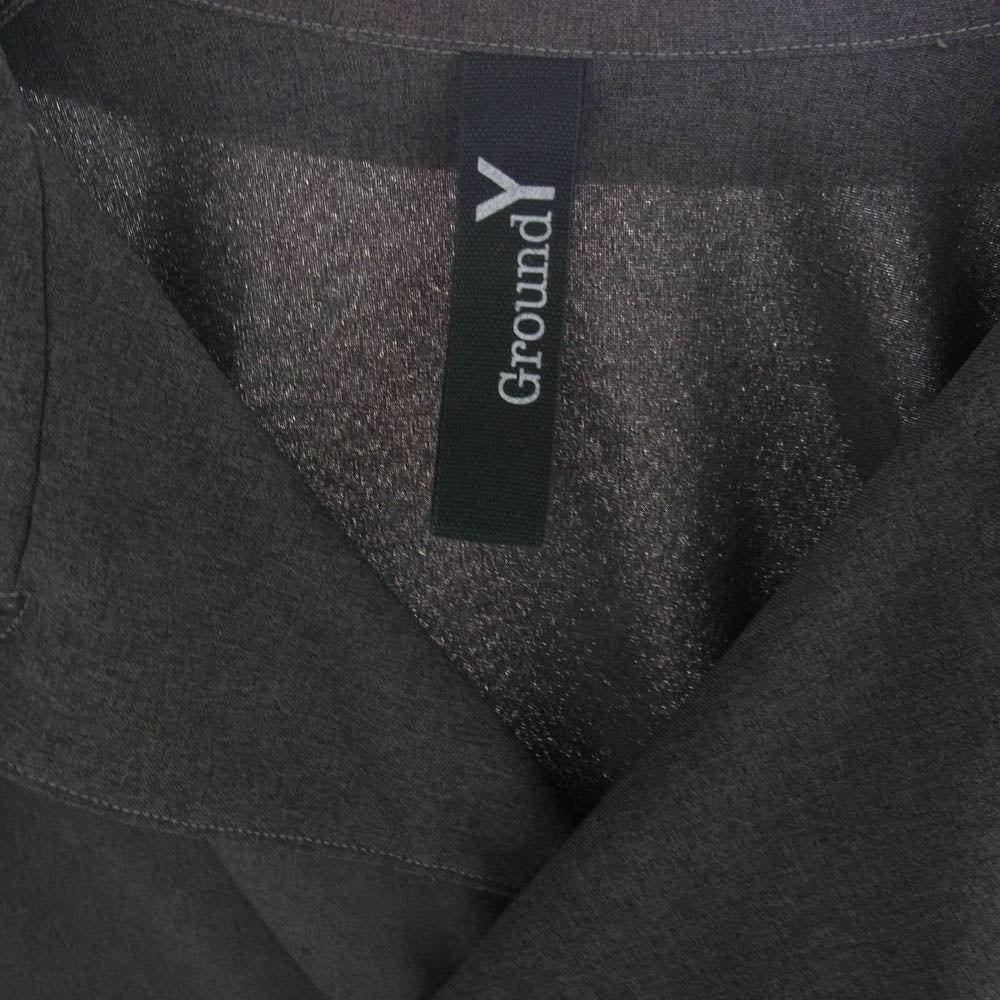 Yohji Yamamoto ヨウジヤマモト 19SS GK-J05-800 Ground Y グラウンドワイ アシンメトリー シャツ ジャケット グレー系【中古】