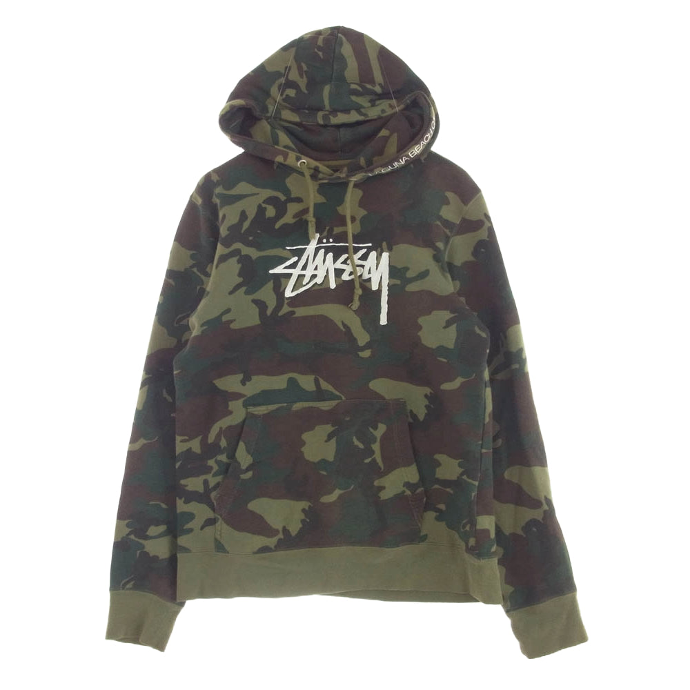 STUSSY ステューシー カモ柄 迷彩 プルオーバー パーカー S【中古】