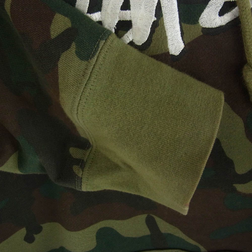 STUSSY ステューシー カモ柄 迷彩 プルオーバー パーカー S【中古】