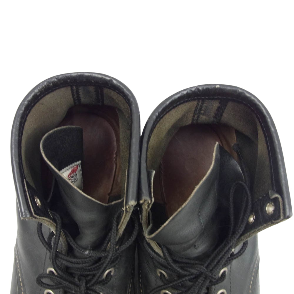 RED WING レッドウィング 8130 IRISH SETTER モックトゥ ワーク ブーツ ブラック系 US8.5【中古】