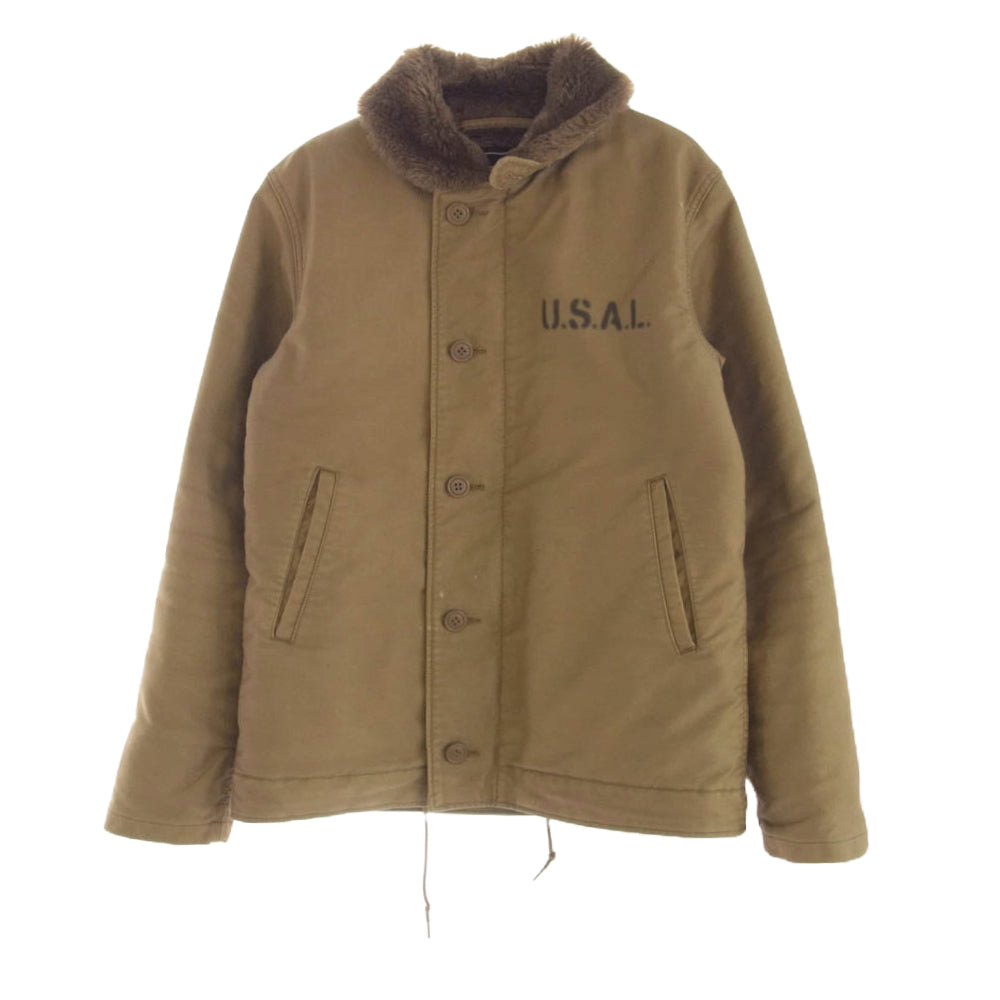 ALPHA アルファ 20521-314 ALPHA INDUSTRIES N-1 デッキ ジャケット カーキ系 L【中古】