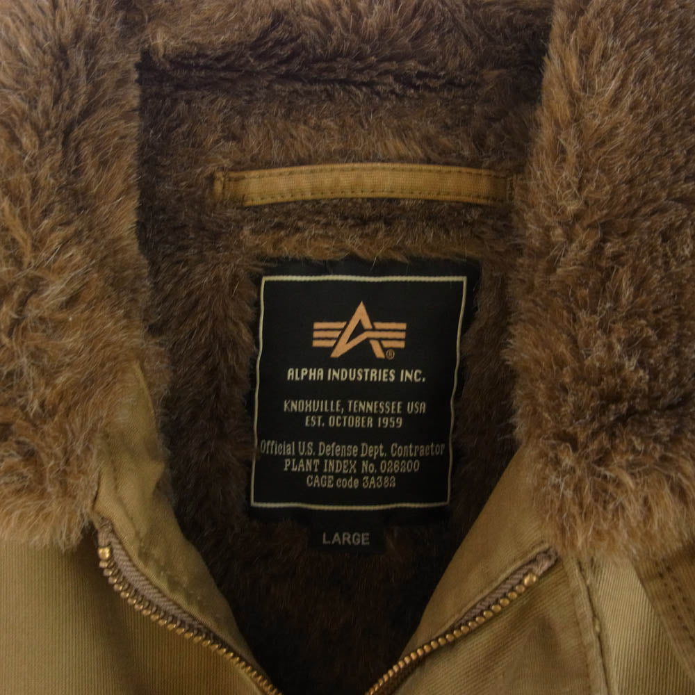 ALPHA アルファ 20521-314 ALPHA INDUSTRIES N-1 デッキ ジャケット カーキ系 L【中古】